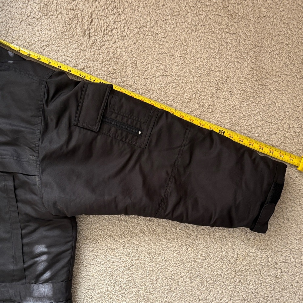 Avirex Black Puffer Coat with Faux Fur Hood - Picture 7 of 8